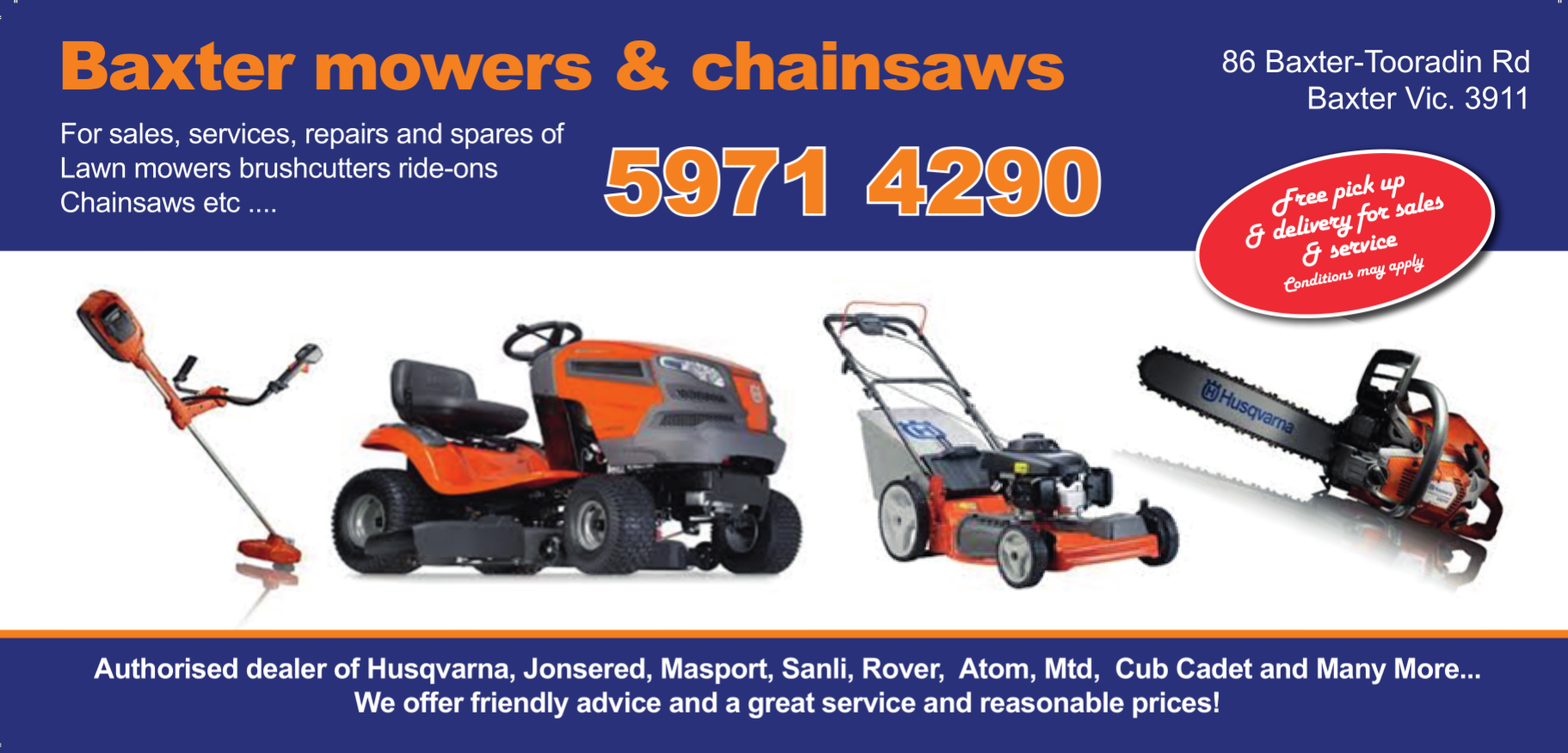 Baxter Mowers & Chainsaws