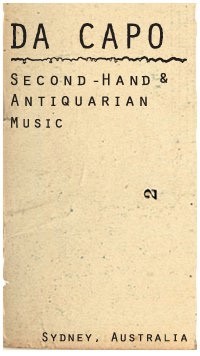 Da Capo Music - Second Hand & Antiquarian Music Book Store